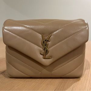 SAINT LAURENT Toy LouLou - Quilted Leather - Beige